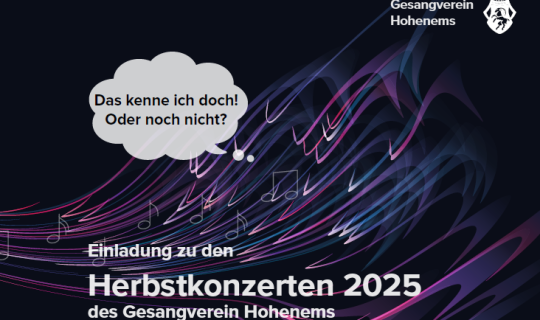 Herbstkonzerte 2025 des Gesangverein Hohenems Herbstkonzerte 2025 des Gesangverein Hohenems