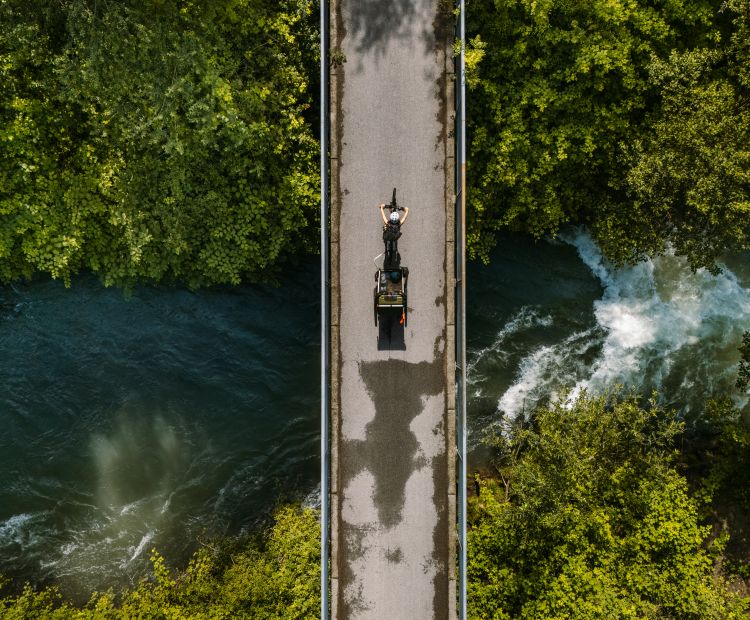 Radweg Ach, Rad mit Kiki