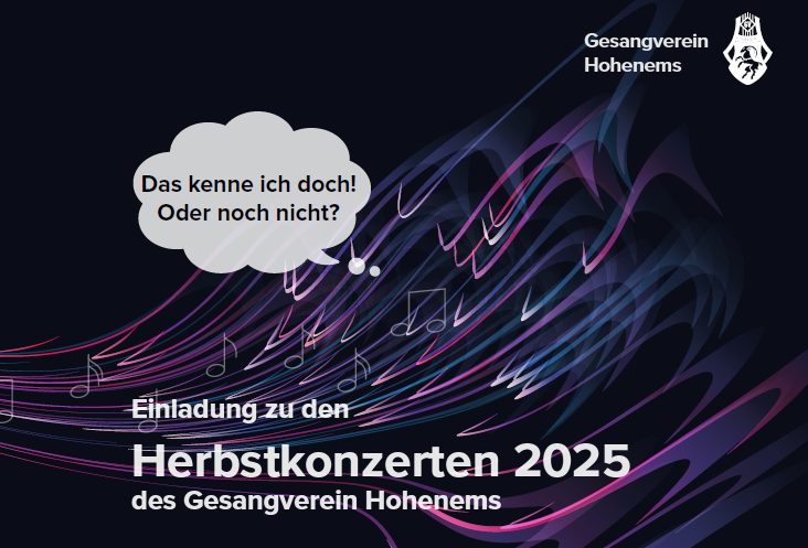 Herbstkonzerte 2025 des Gesangverein Hohenems Herbstkonzerte 2025 des Gesangverein Hohenems