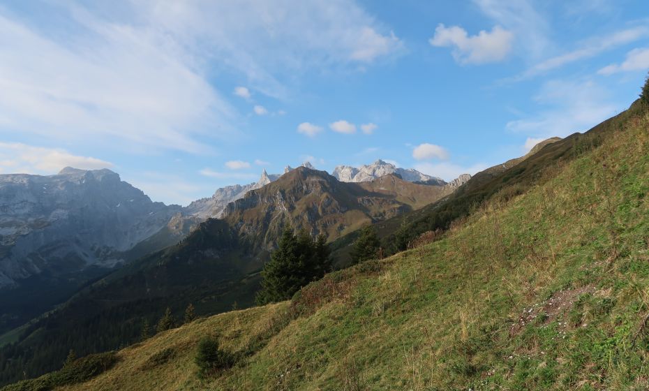 View from Golm to the GaiÃspitze with the Drei Türmen in the background. View from Golm to the GaiÃspitze with the Drei Türmen in the background.