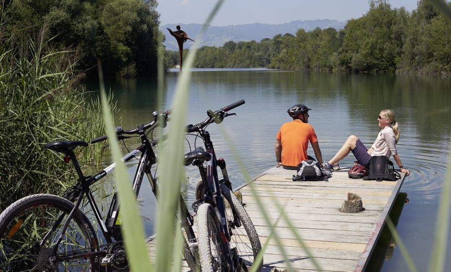 E-Bike am Alten Rhein