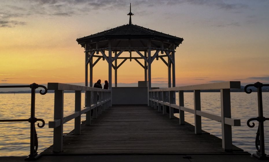 Sonnenuntergang am Fischersteg